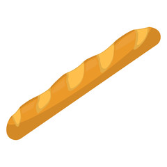 Isolated baguette bread on a white background - Vector