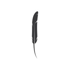 Feather pen write sign logo template app