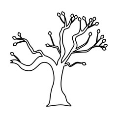 trick or treat - happy halloween line design