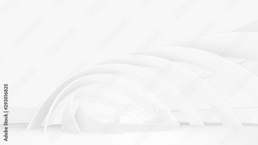 Poster 3d render abstract white background, future and architecture concept with copy space for text