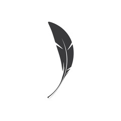 Feather pen write sign logo template app