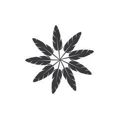 Feather pen write sign logo template app