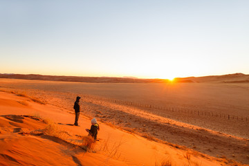 Fototapeta na wymiar Namib desert at sunset