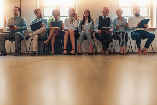 Business people waiting for job interview