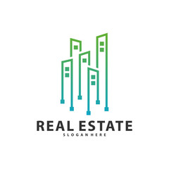 Tech City Logo Symbol Template Design Vector, Emblem, Design Concept, Creative Symbol, Icon