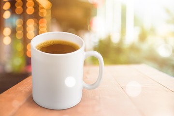 White ceramic coffee mug. Isolated on a white