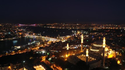 Fototapeta na wymiar pranoramic aerial view of istanbul
