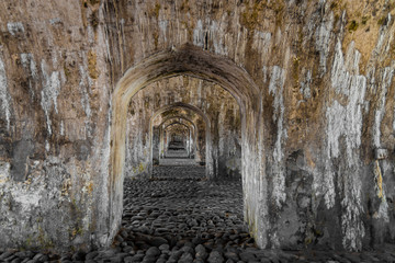 Fototapeta na wymiar Old tunnel fortress