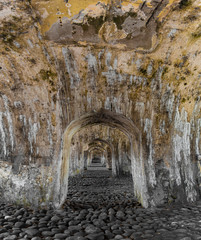 Fototapeta na wymiar Old tunnel fortress