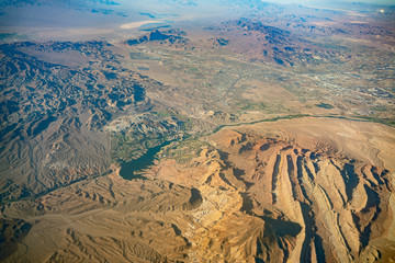 Fototapeta na wymiar Aerial view of the famous Lake Las Vegas