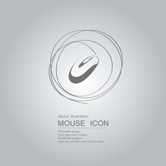 Mouse creative design. Isolated on grey background