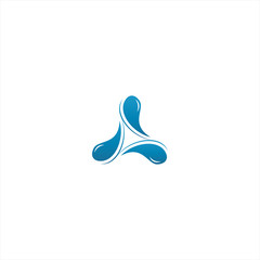 Propeller Water Logo Design Vector Illustration Template Idea