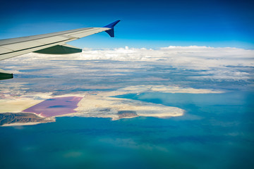 Fototapeta na wymiar Aerial view of the Great Salt Lake