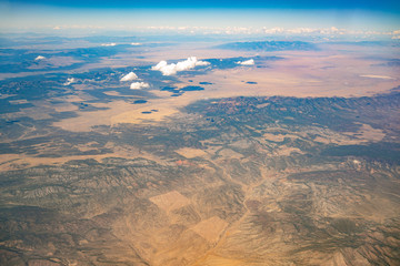 Aerial view of some mountain landscape near the Great Salt Lake