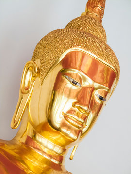 Gold Buddha statue at Wat Pho, Bangkok, Thailand