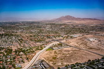 Fotobehang Aerial view of the Las Vegas cityscape © Kit Leong