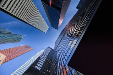 Poster Schilderachtige skyline van het financiële district van Toronto en moderne architectuur © eskystudio