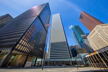 Poster Toronto, Ontario, Canada-19 June, 2019: Scenic Toronto financial district skyline and modern architecture © eskystudio