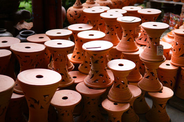old shop in Thailand. It has all wooden products in Thai culture.