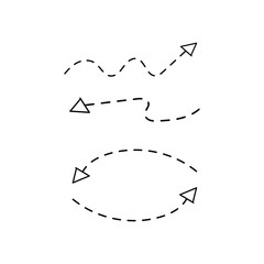 Hand drawn arrow collection vector illustration isolated on white background.