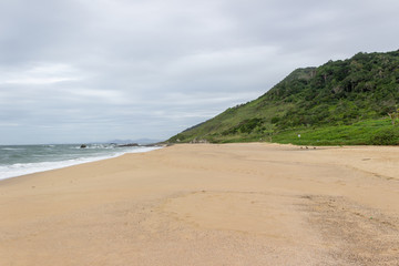 Fototapeta na wymiar red beach lookout in Penha Santa Catarina