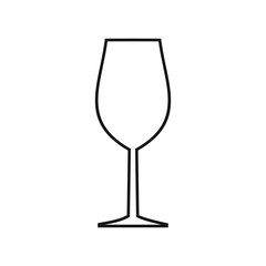Wine glass isolated on vector icon 