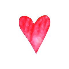 Hand drawn watercolor heart texture love. Valentine's day background.