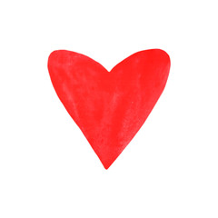 Hand drawn watercolor heart texture love. Valentine's day background.