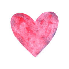 Hand drawn watercolor heart texture love. Valentine's day background.
