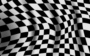 Black and white checkered flag background. sport and race theme, victory flag . vector.