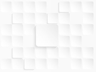 Abstract . geometric square paper white background ,light and shadow . Vector.