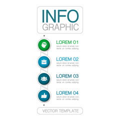 Vector iInfographic template for business, presentations, web design, 4 options.