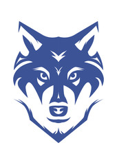 Wolf Abstract template logo design. simple flat style. - Vector wolves