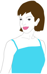 a woman with bob hair ボブヘアーの女性