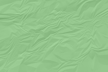 crumpled green paper background close up