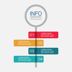 Vector iInfographic template for business, presentations, web design, 4 options.
