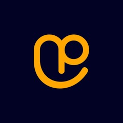 Letter NP Smiling Creative Abstract Modern Icon Logo Design Template Element Vector © ade