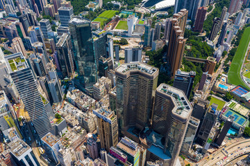 Top view of Hong Kong island side