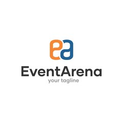 Letter EA Creative Business Logo Idea. Linked Initial Modern Vector