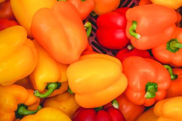 Fresh Colorful Paprika in the Market