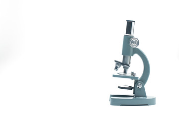 microscope on white background