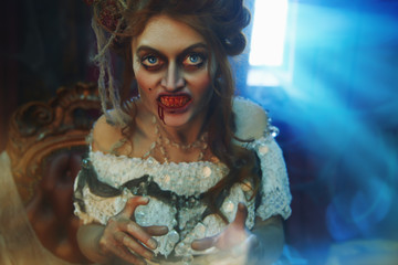 Fototapeta premium terrible bloody lady