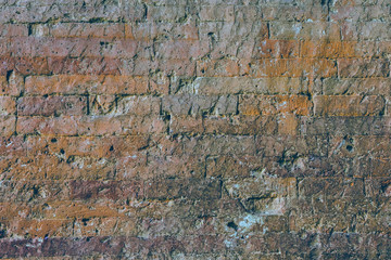 The ancient brick wall was neatly arranged and so strong that there was no space, even a small needle could not penetrate at Dhammayangyi Temple in Bagan, Myanmar.