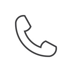 Phone icon in flat style on with background. Handset icon with waves. Telephone symbol for your design