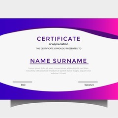 certificate template design with best award symbol