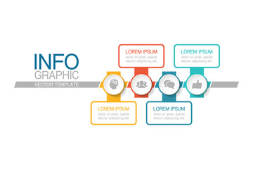 Vector iInfographic template for business, presentations, web design, 4 options.