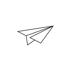 Paper airplane icon. Vector illustration, flat design.