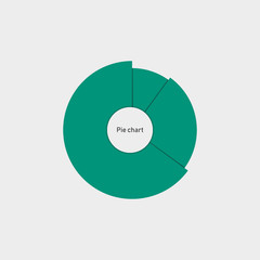 Colorful Circular chart, diagram, pie chart. Vector illustration.