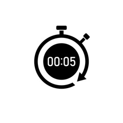 Stopwatch icon on a white background.