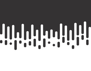 Obraz premium Halftone transition seamless pattern, irregular rounded lines. Vector illustration.